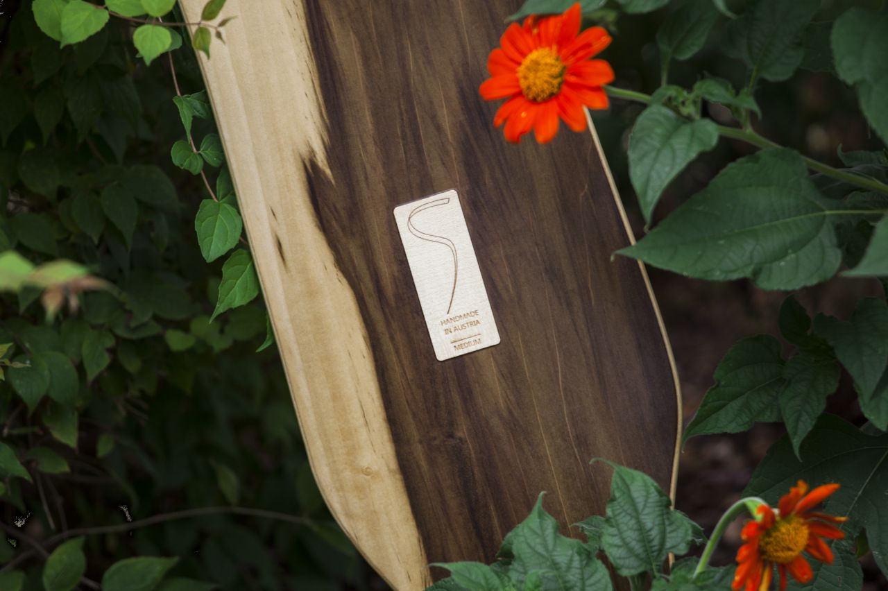 tulip wood veneer on a dancing board