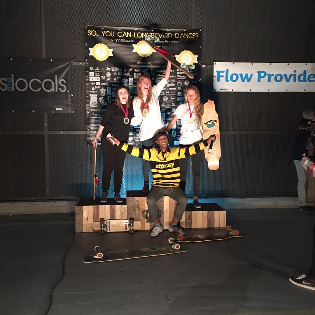Debbie World Champion Debbie celebrating her victory